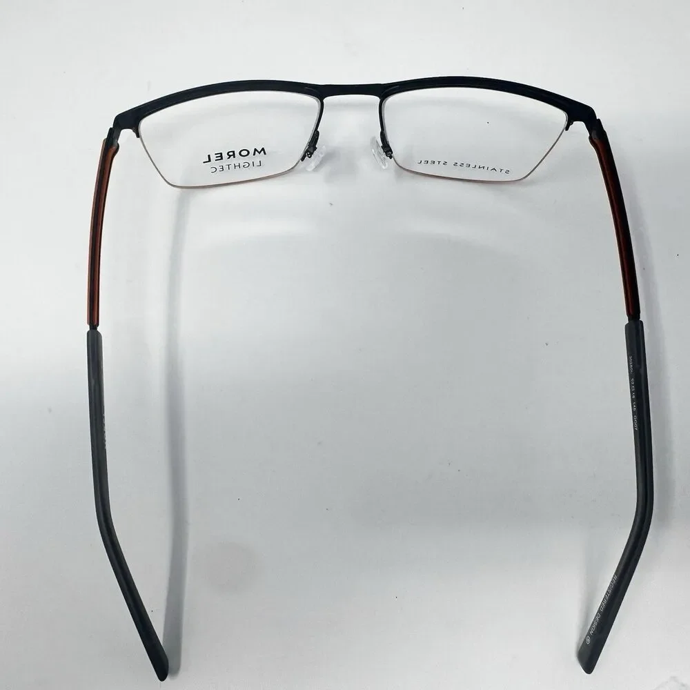 Morel Lightec 30280L 52-18-145 Eyeglass Frames Gunmetal Orange France